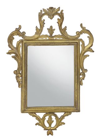 MOBILE DEL XVIII SECOLO PICCOLA SPECCHIERA IN LEGNO SCOLPITO E DORATO, XVIII...