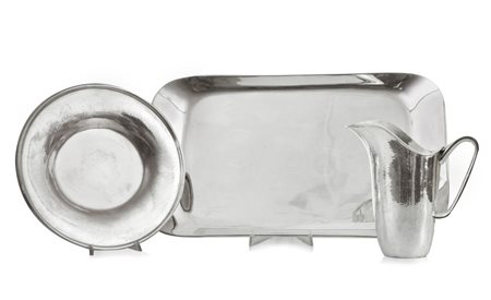 ARGENTI RECENTI UN VERSATOIO CON PIATTO IN ARGENTO, MILANO, L.GENAZZI, ANNI...