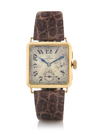 OMEGA OMEGA ANNI '20.Cassa carrè galbè in oro giallo 18 kt con anse fisse....