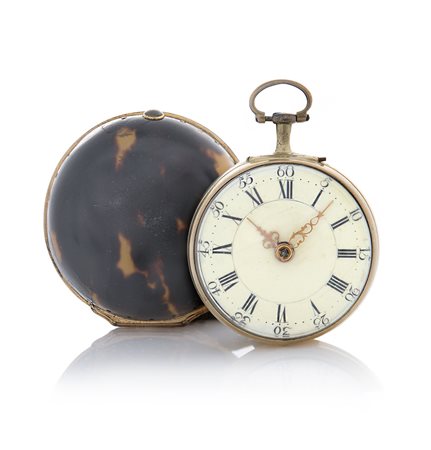 ANONIMO DAVID RIVERS LONDON 1770/80 CA. Cassa in ottone dorato liscia con...