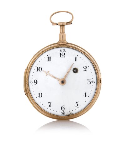 ANONIMO ANONIMO 1790/1800 CA. Cassa in oro rosa 18 kt liscia. Quadrante in...