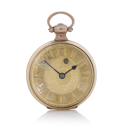 ANONIMO OROLOGIO INGLESE 1820/30 CA. Cassa in oro giallo 18 kt con profili...