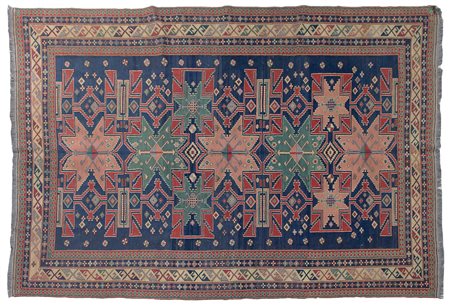 SUMAKH Caucaso nord orientale (Reg. Azerbaijan)Kilim di vecchia...