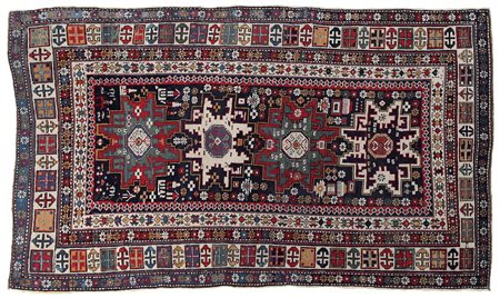 LESGHI Caucaso orientale (Reg. Kuba)Di antica manifattura. 1880 ca.Cm....