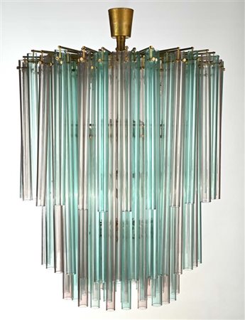 Venini Murano () Imponente e raro lampadario da soffitto di Venini Diffusori...