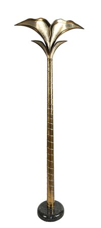 Henri Fernandez () Lampada da terra prod. Pagani, Italia Struttura in ottone...