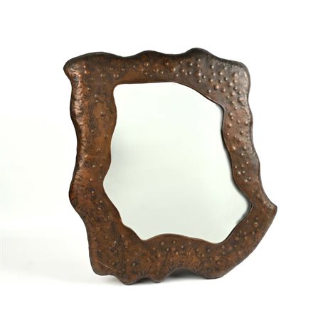 Angelo Bragalini () Specchiera in rame Anni '60 cm 64x60