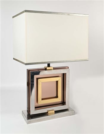 Romeo Rega (Roma 1904 - Roma 1984) Lampada da tavolo Anni '50/'60 Struttura...