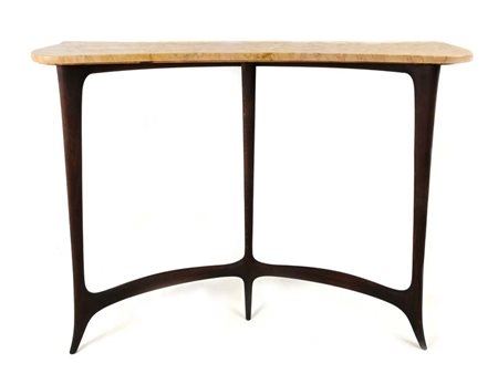 Ezio Minotti  - Consolle Struttura in legno e piano in marmo...