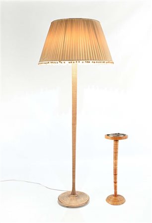 Gaetano Sciolari () Piantana e posacenere legno La lampada misura cm 185x35...