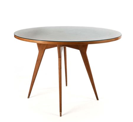 Giò Ponti (attribuito a) () Tavolo Anni '50 Struttura in legno e piano in...