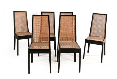 Tito Agnoli () Sei sedie modello 840, produzione La Montina Struttura in...