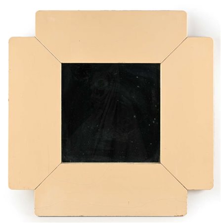 () Specchiera a forma di quadrifoglio Struttura in legno laccato bianco cm 82x82