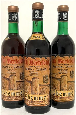 GRUPPO DI 3 BOTT. PERTELETTI - GBEMME 1964