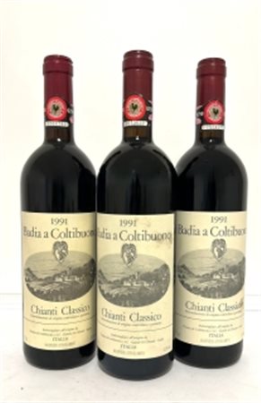 GRUPPO DI 3 BOTT. BADIA A COLTIBUONO 1991