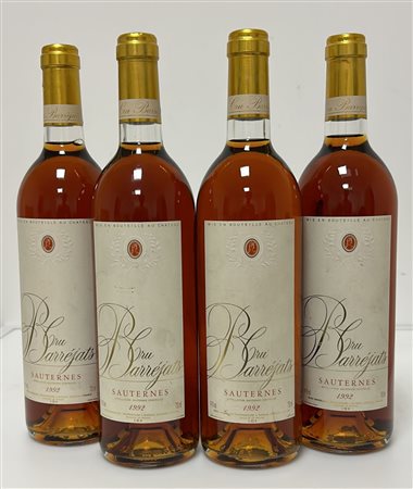 GRUPPO DI 4 BOTT. DI SAUTERNES CRU BARREJATS 1992