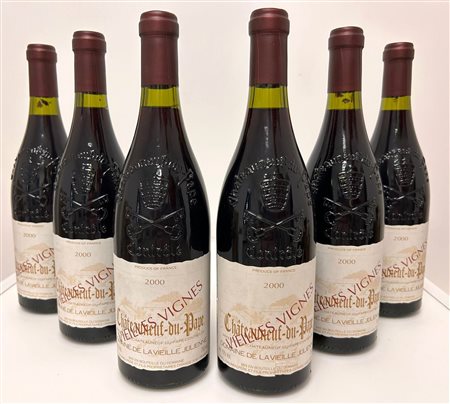 GRUPPO DI 6 BOTT. DI  CHATEAUNEUF DU PAPE VIEILLES VIGNES 2000 