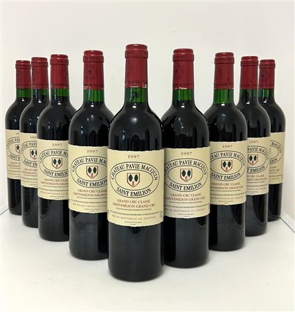 GRUPPO DI 9 BOTT. DI CHATEAU PAVIE MACQIN S.EMILION 1997