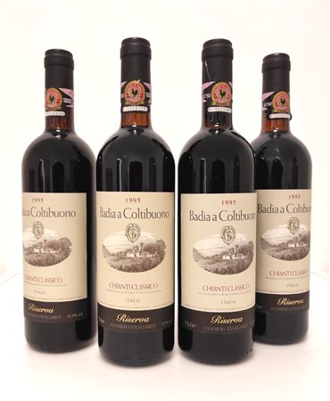 GRUPPO DI 4 BOTT. BADIA A COLTBUONO CHIANTI RISERVA 1995