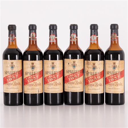 Lotto di 6 bottiglie Chianti riserva Spalletti