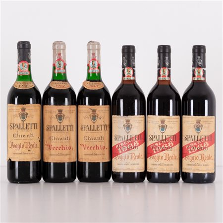 Lotto di 6 bottiglie Chianti Spalletti