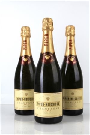 Gruppo di 3 Bott.  PIPER   Heidsieck Champagne Brut