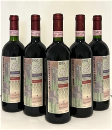 Gruppo di 5 bottiglie ANTINORI 1997