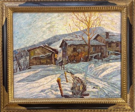 Stefano Bargis Busca (CN) 1916 - 1999 Mattina d'Inverno in Valle Bronda