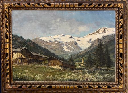 Clark Van Clemenson Johnstown (USA) 1910 - 1976 Alta Valle di Gressoney, ghiacciaio del Rosa