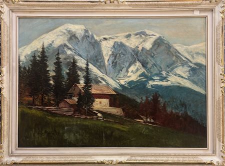 Cesare Bentivoglio Genova 1868 - 1952 Paesaggio Dolomitico