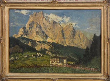 Cesare Bentivoglio Genova 1868 - 1952 Il Sassongher, Cortina