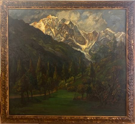 Giovanni Sirombo Milano 1885 - 1951 Il Monte Bianco
