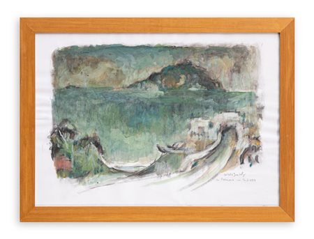 UBALDO BERTOLI (1908-2000) - La Palmaria con la pioggia