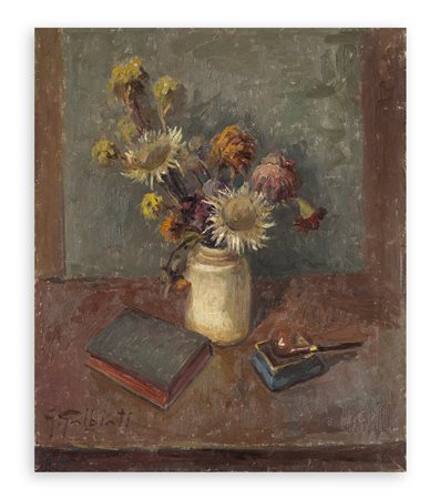 GIACINTO GALBIATI (1908-1992) - Fiori passi e cardi, 1968