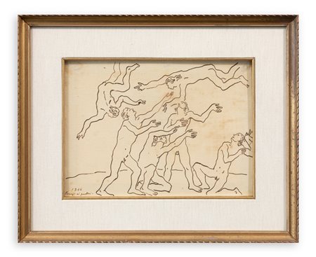 FELICE CARENA (1879-1966) - L'annuncio ai pastori, 1944