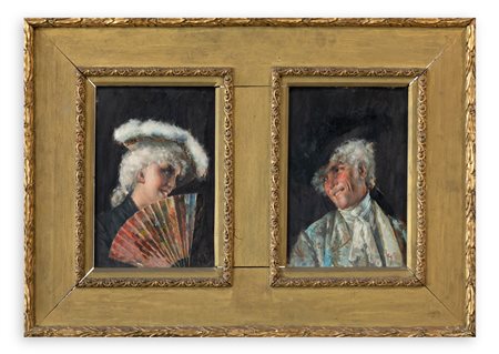 AUTORE INDECIFRATO - Senza Titolo (Coppia di ritratti)