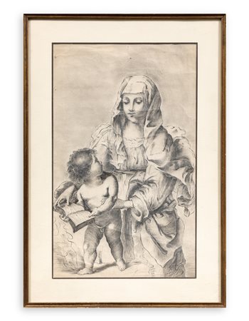 ANONIMO (SULLO STILE DI PIETRO ANTONIO MAGATTI) - Madonna con bambino