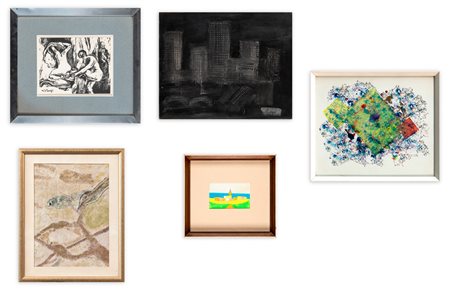 AUTORI VARI - Lotto unico di 5 opere