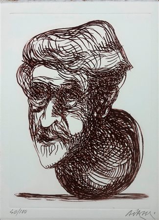 VALERIO ADAMI (1935) - Senza Titolo (Autoritratto)