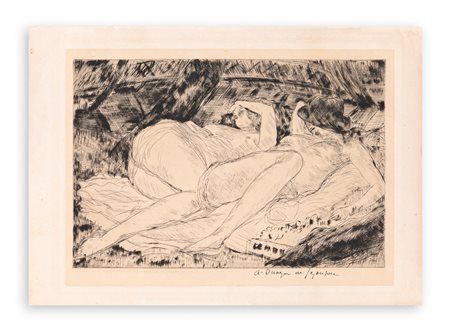 ANDRÉ ALBERT MARIE DUNOYER DE SEGONZAC (1884-1974) - Les Demoiselles de la Marne, 1921