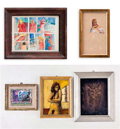 AUTORI VARI - Lotto unico di 5 opere