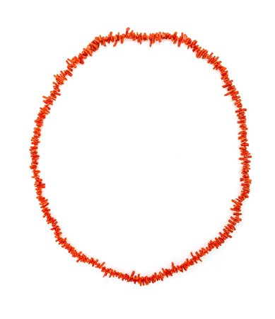 Collana in corallo Peso complessivo gr. 34 Lunghezza cm 70