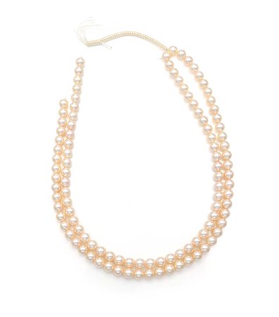 Coppia di fili di perle in professione Perle naturali da coltivazione mm. 7...