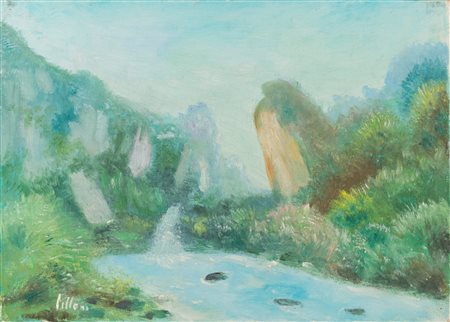 Umberto Lilloni (Milano 1898 - 1980)  - Paesaggio francese, 1964