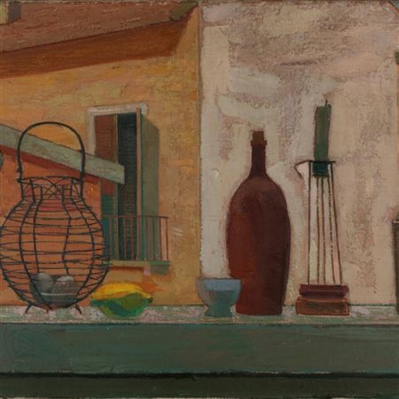 Mario Tozzi (Fossombrone 1895 - Saint-Jean-du-Gard 1979)  - Oggetti e case, 1950