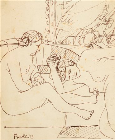 Renato Birolli (Verona 1905 - Milano 1959)  - Senza titolo , 1943