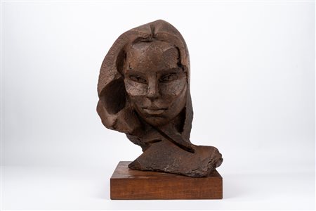 Aldo Caron (Pove del Grappa 1919 - Borgo Valsugana 2006)  - Ritratto femminile, 1953