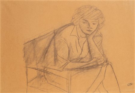 André Derain (Chatou 1880 - Garches 1954)  - Donna seduta