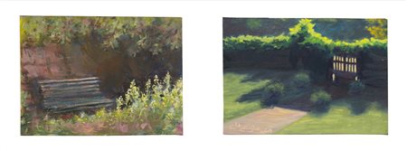 Luce Balla (Roma 1904 - 1994)  - Coppia di paesaggi