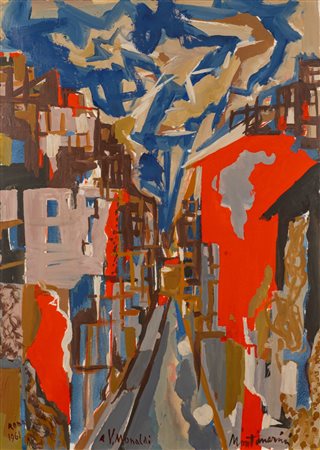 Luigi Montanarini (Firenze 1906 - Roma 1998)  - Strada di Roma, 1961